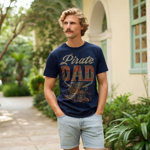 Pirate Dad Unisex Heavy Cotton Tee | Funny Gift for Father&#39;s Day, Dad Birthday, Pirate Lover, Casual Wear, Dad Humor