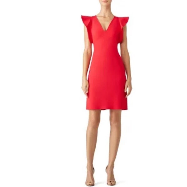 Upcycling project Yoana Baraschi Red True Love Ruffle Dress rent the runway flaws size 2