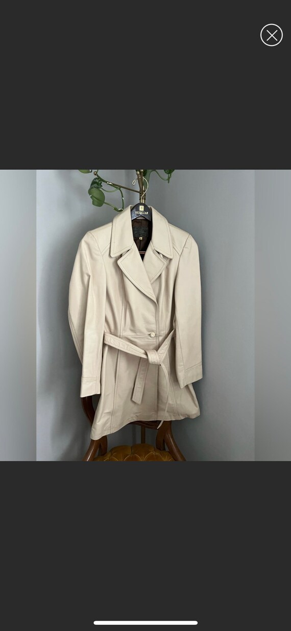 Vintage buttermilk cream leather Gem