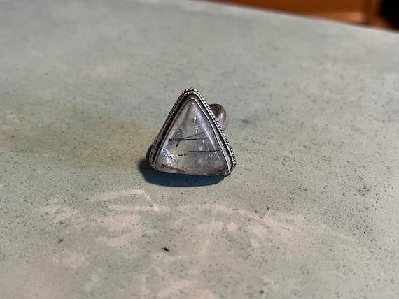 Sterling Silver Ring with Rutilated Quartz
