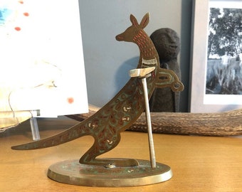 Intricate Vintage Brass Kangaroo
