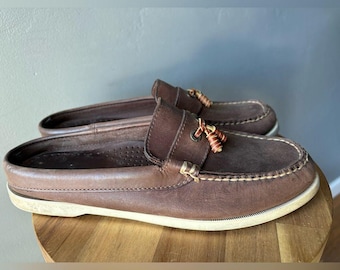 LL Bean Brown Leather Shoes ~ Size 8.5