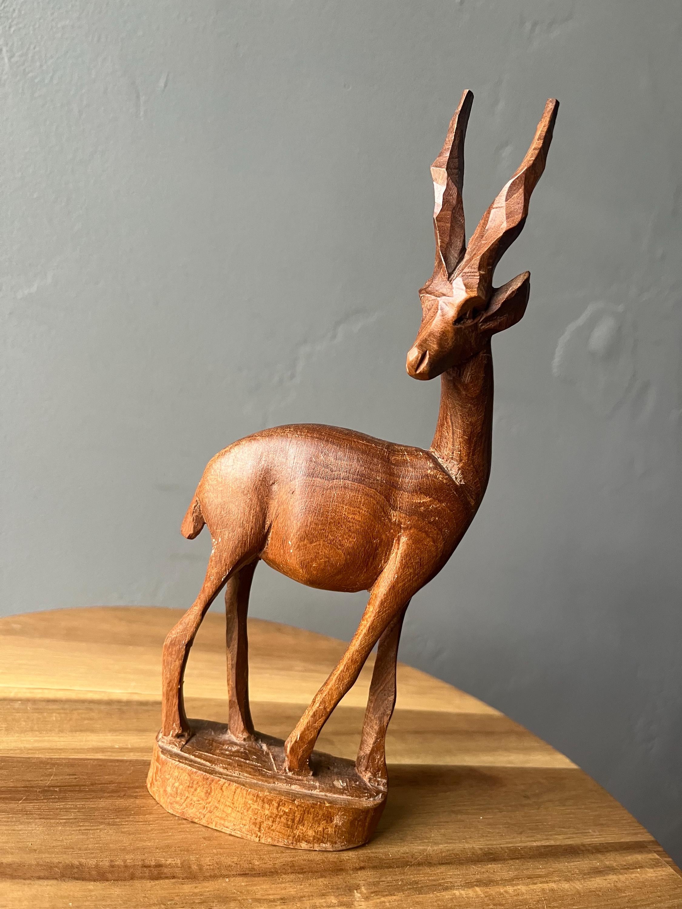 Blackwood Antelope Gazelle Original Kamba Home Table Art