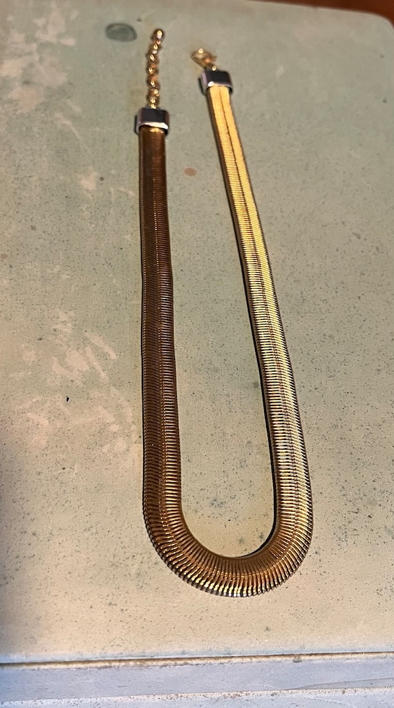 Goldtone Snake Smooth Necklace