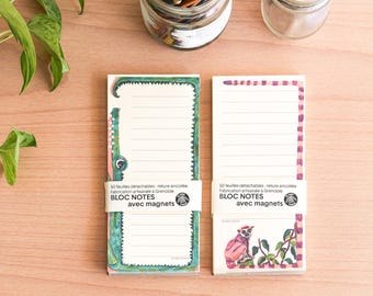 Blocco note magnetico con animali – Articoli di cancelleria fatti a mano