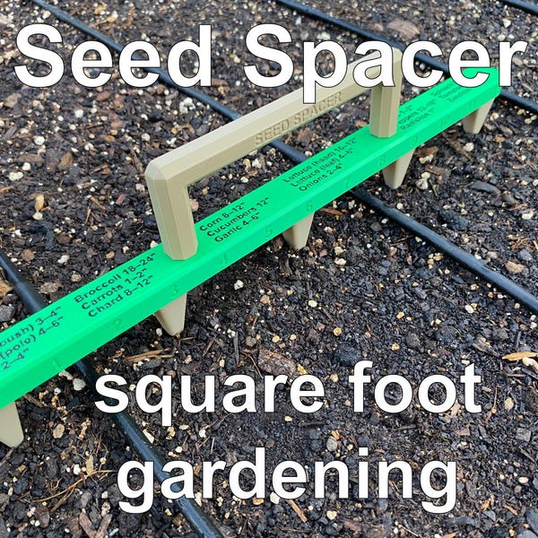 Seed Spacing tool for row planting or square foot gardening