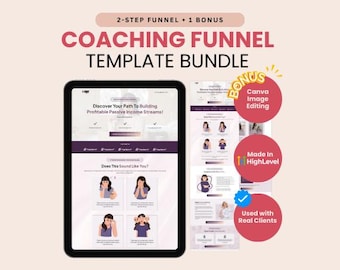 Modèle d&#39;entonnoir de conversion pour le coaching féminin (GHL)