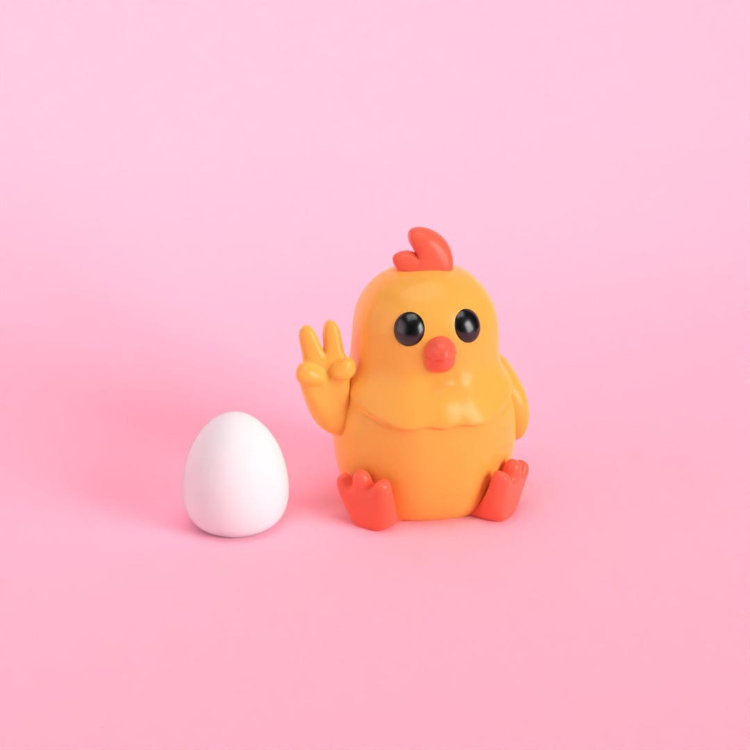 Chicken & Egg 3D Print Digital Download File - STL - Etsy