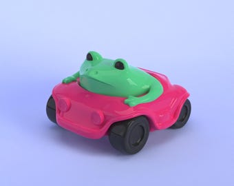 Adorable Toad Car 3D Print Digital Download File - STL