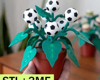 Soccer Plant 3D Print Digital Download File - STL