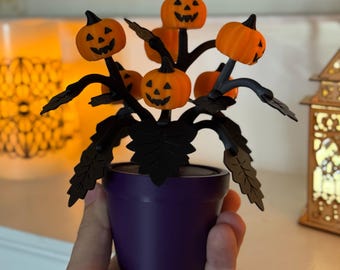 Pumpkin Halloween Plant 3D Print Digital Download File - STL