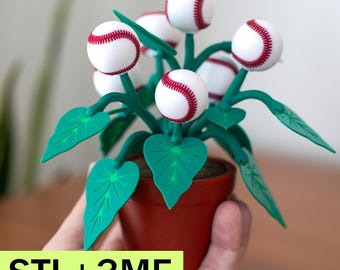 Baseball Plant 3D Print Digital Download File - STL