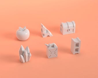 Board Game Pieces Pack 1 -  3D Print Digital Download File - STL