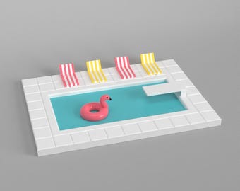 Tiny Pool 3D Print Digital Download File - STL