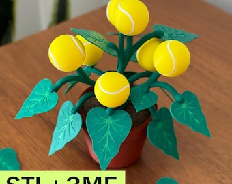 Tennis Plant 3D Print Digital Download File - STL