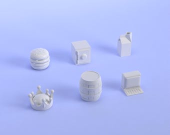 Board Game Pieces Pack 2 -  3D Print Digital Download File - STL
