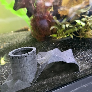 3D Printed Aquarium Cave: Fish Hideout - Medieval Style Tank Decor