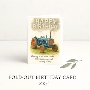 Birthday Editions: Still Running Strong! Funny Vintage Tractor Birthday Card for Farmers and Tractor Lovers