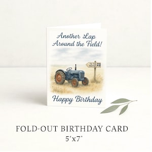 Birthday Editions: Another Lap Around the Field! Funny Cornish Tractor Birthday Card for Farmers and Country Folk