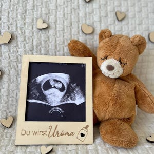 Ultraschallbild Fotorahmen, personalisierbar , Schwangerschaftsüberraschung, Babyankündigung, Ultraschallbild für Oma, Opa, Tante