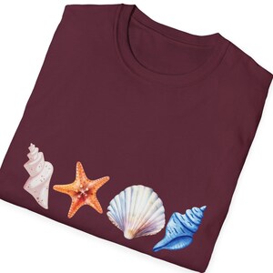 Seashell Clam Summer Shirt,Beach T-Shirt, Summer Woman Shirt,Gift for Teen Girls,Summer Shirt ,Ocean Lover SeaShell T-Shirt