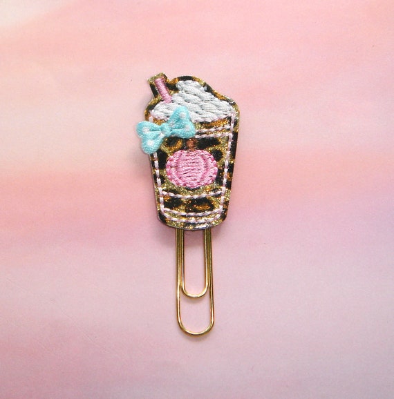 Leopard Pumpkin Drink Glitter Planner Paperclip Etsy