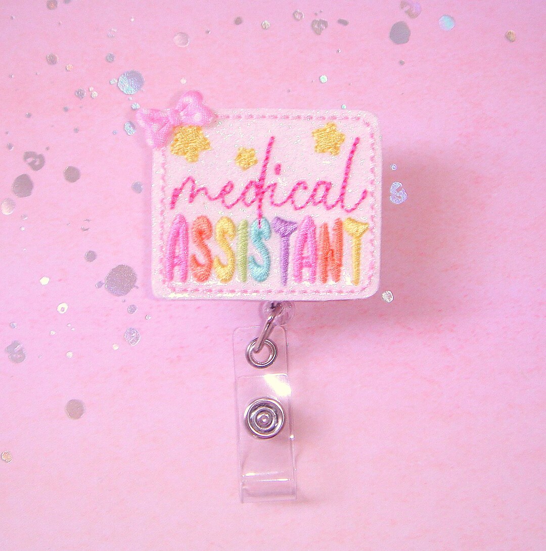 Medical Assistant Badge Reel, Medical Badge Reel, Pastel Badge Reel, ID ...