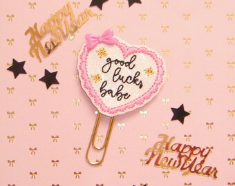 Good Luck Babe Bookmark Paperclip