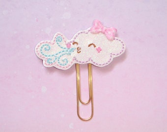 Windy Cloud Glitter Planner Paperclip