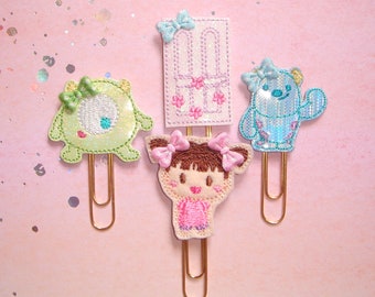 SET Monsters Feltie Planner Clip Paperclip