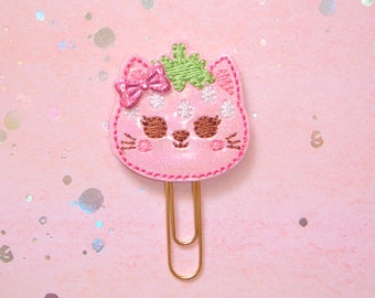 Strawberry Kitty Planner Paperclip