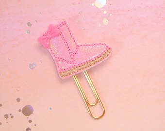 Pink Boot Bookmark Paperclip