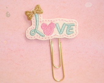 Mouse Love Glitter Planner Paperclip