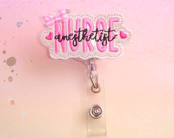 Anesthetist Nurse Badge Reel ID Holder