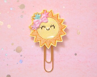 Pastel Flower Sun Planner Paperclip