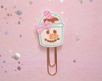 Shaved Ice Treat Cup Glitter Planner Paperclip