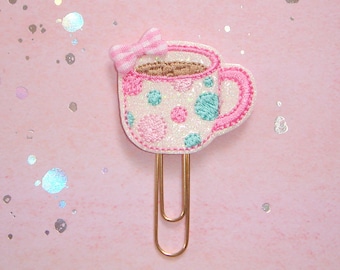 Dot Coffee Mug Planner Paperclip