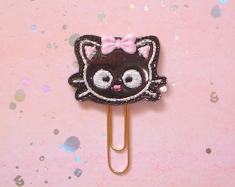 Black Kitty Friend Planner Paperclip