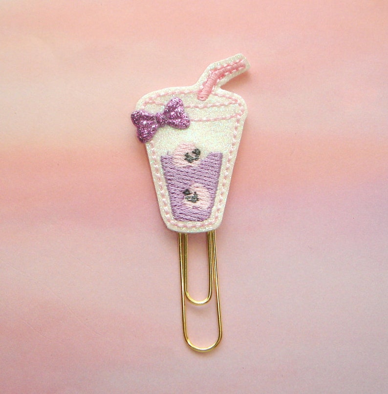 Pastel Halloween Drink Glitter Planner Clip Paperclip image 1