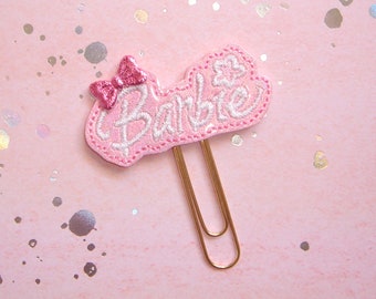 Pink Doll Name Paperclip