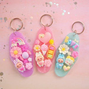 Llavero Bubu, llavero de hotel, llavero retro, llavero de basura, llavero acrílico kawaii