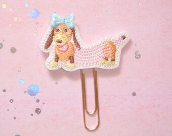 Toy Dog Glitter Planner Paperclip