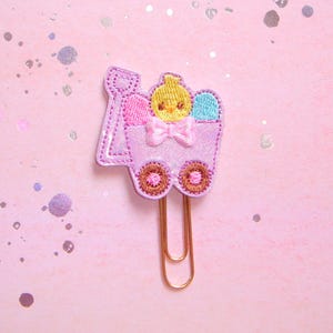 Easter Cart Glitter Planner Paperclip