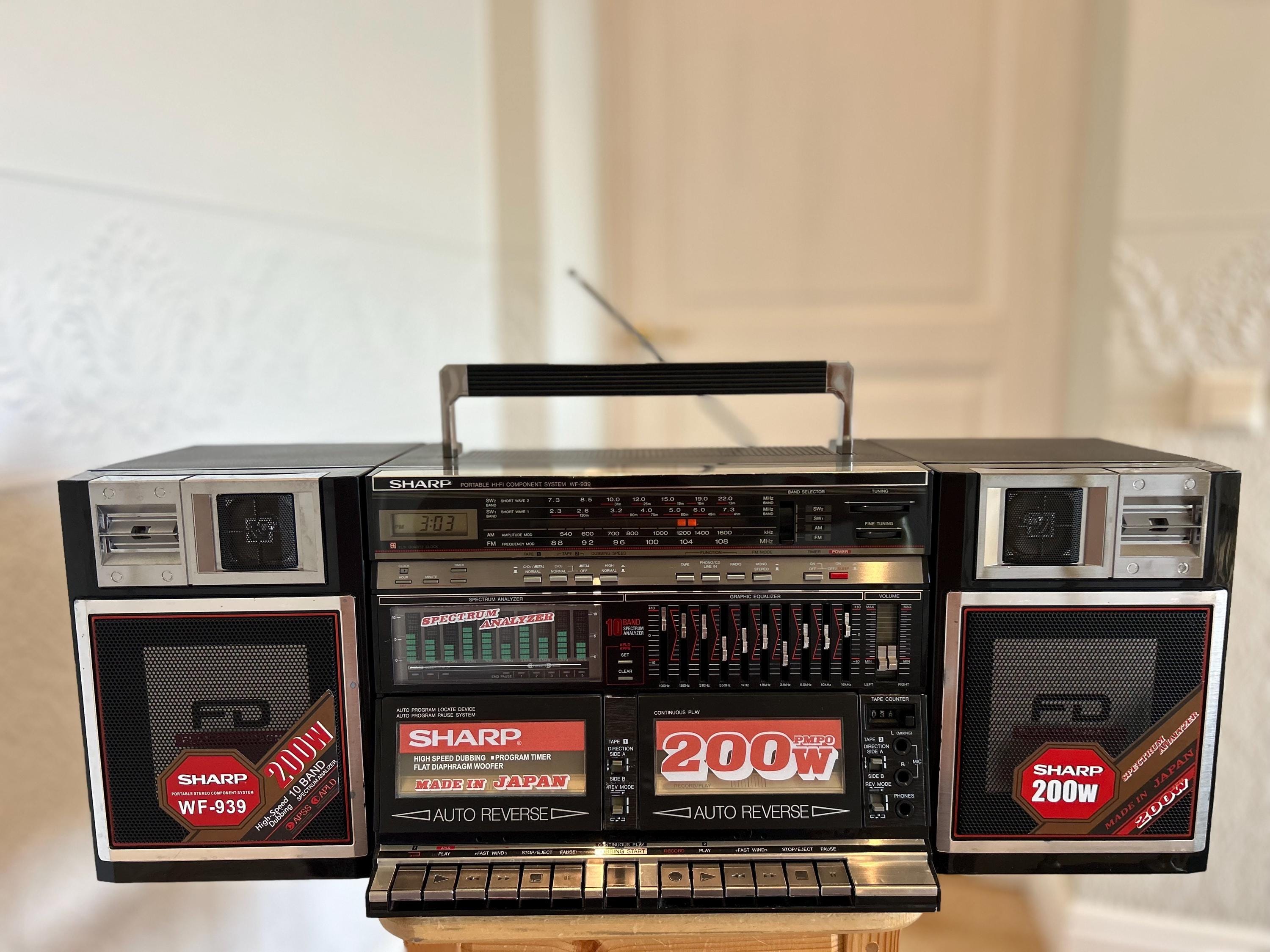 Vintage Sharp 939 Z Black Exelent Condition Boombox - Etsy