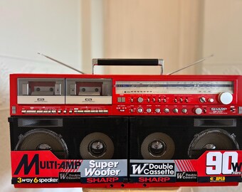 SHARP GF-777 ラジカセ Sharp GF-777 Super Red/black Edition Boombox - Etsy Australia