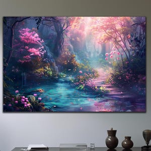 Waterfall Paradise Wall Art-Tempered Glass Wall Art-Waterfall Wall Art-Glass Print-Large Wall Art-Unique Decor-Landscape Magnificent Decor
