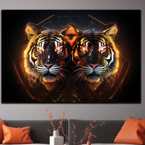 Tiger Tempered Glass Wall Art, Tiger Glass Wall Decor, Animal Wall Art, Extra Large Wall Decor, Modern Glass Wall Art, Housewarming Gifts