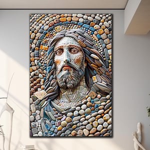 Art mural en verre trempé de Jésus, décoration en verre de Jésus-Christ, art mural catholique, impression d'art sur verre de Jésus, art mural chrétien, décoration d'intérieur chrétienne