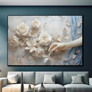 Floral Tempered Glass Wall Art, Flower Wall Art, Glass Print, Large Wall Art, Floral Glass Wall Art, Wall Hangings, Abstract Flower Print
