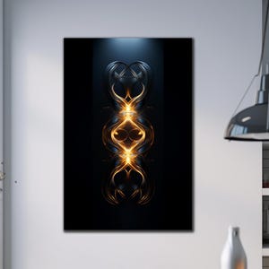 Art mural clair, décoration murale en verre trempé, décoration murale abstraite. Impression d&#39;art sur verre, décoration murale lumineuse, grande taille, décoration murale